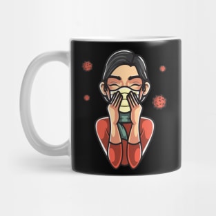 sneeze carelessly fight coronavirus Mug